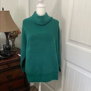 Vici Green Cowl Neck Sweater Oversized Knit